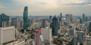 时间流逝曼谷的城市景观与城市印象