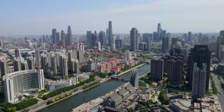 天津现代建筑景观空中摄影