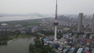 徐州市现代建筑景观航拍视频素材模板下载