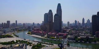 航拍天津城市景观全景大画幅