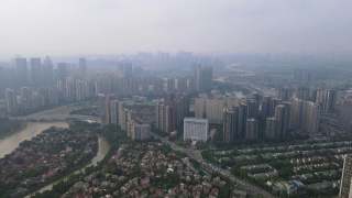 航拍中国成都的城市风景视频素材模板下载