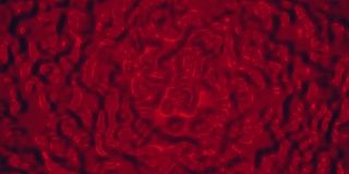 液体表面动画，抽象有机红色背景，变形，生物细胞，脑细胞，无缝循环动画模拟大脑表面结构作为背景科学概念设计股票视频-玻璃，金属，明胶，粘液图案