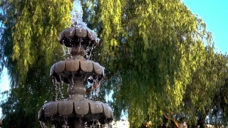 喷泉水的慢镜头视频素材模板下载