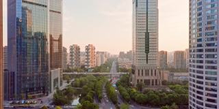 杭州钱江新城现代建筑鸟瞰图