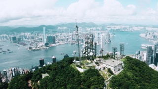 中国香港太平山顶之声视频素材模板下载