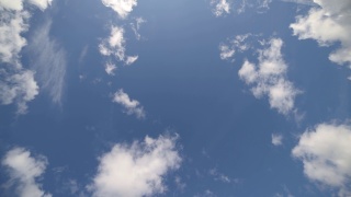 纯白色积云的云景视频素材模板下载