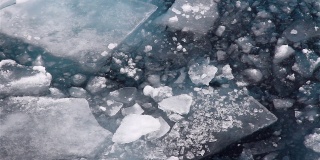 北冰洋大块的冰，北极，斯瓦尔巴特群岛