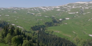 北高加索地区。白种人的自然保护区。春天的拉戈-那基高原。
