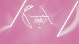 抽象的粉红色隧道与光线。抽象动画浪漫的背景视频素材模板下载