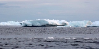 南极洲海中的大型冰山