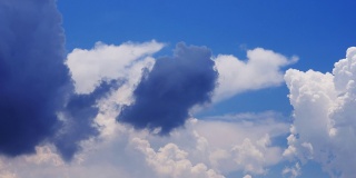 雷暴云在夏日蔚蓝的天空中形成时间间隔
