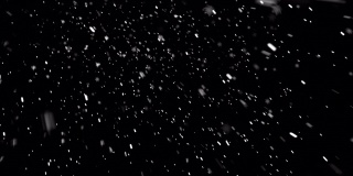 4K逼真的降雪，横向，横向，快速，中间镜头，Alpha Prores背景循环，透明，只是拖放在你的时间轴，冬天，圣诞节，新年，暴雪，暴风雪，摄像机角度向上