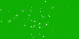 恒星通过空间运动图形与绿色屏幕背景
