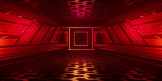 科幻幻想数字未来宇宙飞船霓虹灯马鞍褐色未来背景壁纸空间时代概念3D