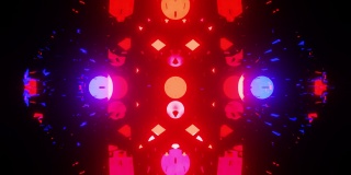 红色粒子VJ环背景音乐均衡器