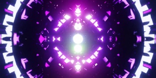 水晶镜像的蓝色和紫色均衡器音乐秀的VJ循环