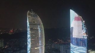 2022.1.25福建厦门:海峡世界贸易大厦双塔视频素材模板下载