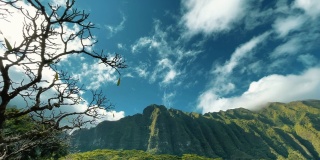 夏威夷的Ko'olau山。