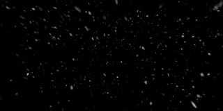 4K真实感降雪，横向，横向，快速强，中间镜头，强烈，雪花，六边形棱镜，Alpha Prores背景循环，透明，只是拖放在你的时间轴，冬天，圣诞节，新年，暴风雪，暴风雪