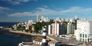 鸟瞰图法罗达巴拉，萨尔瓦多，巴伊亚，巴西的历史建筑