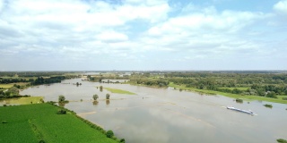 兹沃勒市附近的伊塞尔河泛滥平原上的高水位