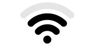 动画的wi - fi。wifi图标在白色背景