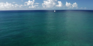 位于美丽的绿松石海中的加勒比海岛屿