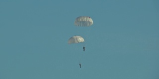 两名伞兵降落