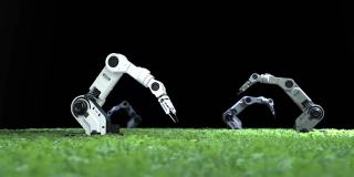 智能农民机器人概念，机器人农民，农业技术。