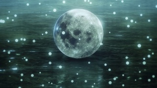 水上的梦幻月亮视频素材模板下载