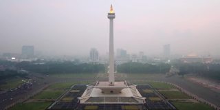 航拍的雅加达国家纪念碑