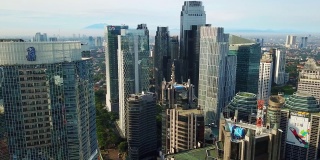 雅加达城市的天际线与现代化的办公大楼