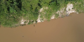 亚马逊河、雨林无人机上升和转向