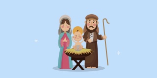 圣诞快乐，动画与神圣的家庭