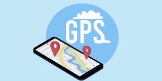 智能手机动画中的GPS定位针