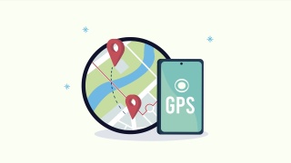 智能手机与GPS应用动画视频素材模板下载