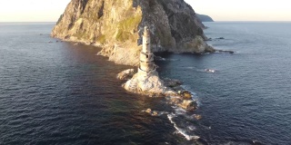 俄罗斯库页岛废弃的灯塔。