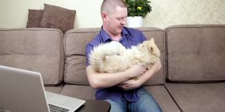 一名男子在他的博客上展示了一只大的成年猫