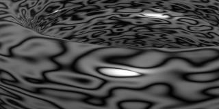 黑白条纹的波浪面，上面有运动环面。现代等距背景循环动画
