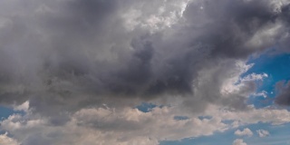 慢镜头拍摄的是白天积云的时间推移，在天气好的时候，积云在天空中移动