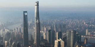 上海天际线鸟瞰图