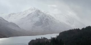苏格兰的格伦芬南雪山
