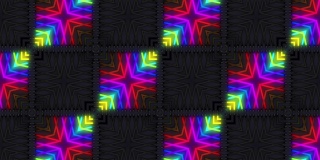 霓虹灯彩色面板抽象循环视频