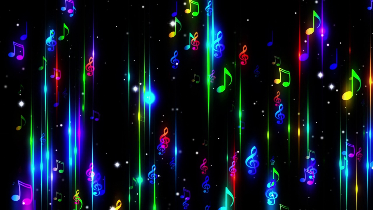 音乐音符彩色循环视频