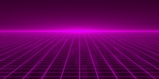复古风格80年代科幻背景未来与粉色激光网格。80年代的数字网络表面风格。