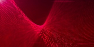摘要运动背景动画与流动的红色分形光波发光的红色光粒子和镜头耀斑。浅景深散景。