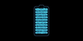 蓝色电池充电效果动画