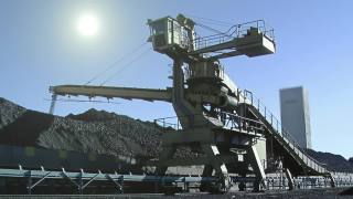 阿根廷圣克鲁兹省里约热内卢Turbio煤矿采煤。视频素材模板下载
