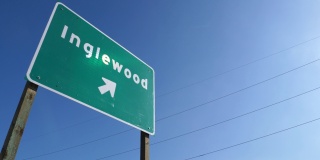 加州英格尔伍德公众欢迎标志