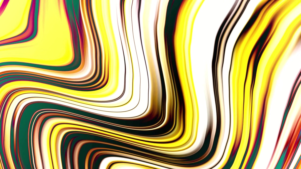 抽象的彩色条纹旋涡平滑波浪背景动画。mp4